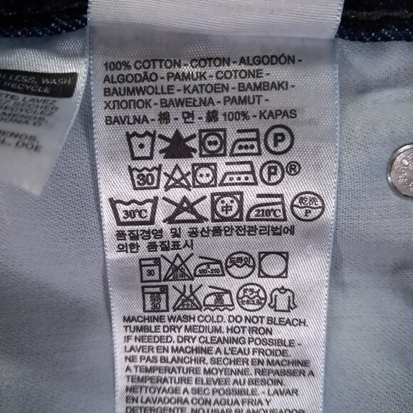 Levis 527 Jeans Men 36x30 Boot Cut Whiskers 100% Cotton Dark Blue Denim Western - Picture 13 of 15